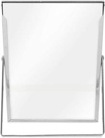 img 2 attached to 🖼️ Laura Ashley 5x7 Silver Flat Metal Picture Frame: Vertical Display with Pull-Out Easel Stand for Tabletop, Counterspace, Shelf, and Desk