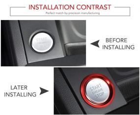 img 1 attached to Audi A6 Engine Start Stop Button Cover Trim Ring: Enhance Your Interior with Premium Auto Accessories