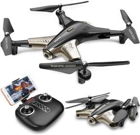 img 4 attached to 🚁 Syma X300 Foldable Drone with Camera: 1080P FHD FPV Live Video, Optical Flow Positioning, Tap Fly, Altitude Hold | Ideal for Adults & Kids Beginners | Includes 2 Batteries for 40mins Flight Time