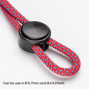 img 2 attached to DYZD Extra Large Black Cord Lock Stopper Toggle for Paracord and Drawstring - Set of 10