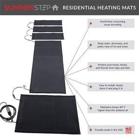 img 1 attached to Keep Your Snowy Stairs Safe & Snow-Free: Summerstep Home SM11x30C-RES Residential Heated Stair Mat (Black)