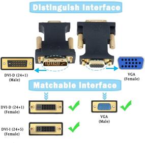 img 3 attached to 🔌 Enhance Video Connectivity with HYZUO DVI-D 24+1 to VGA Active Adapter: Ideal for PC, DVD, Monitor, and HDTV