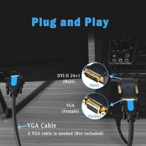 img 1 attached to 🔌 Enhance Video Connectivity with HYZUO DVI-D 24+1 to VGA Active Adapter: Ideal for PC, DVD, Monitor, and HDTV