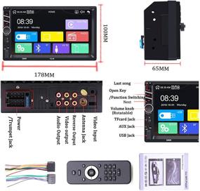 img 3 attached to 🚗 ZHNN 7-дюймовые двойные мультимедийные автомагнитолы с сенсорным экраном: Apple Carplay/ Android Auto, Bluetooth, FM, поддержка камеры заднего вида
