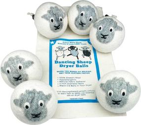 img 4 attached to Organic Wool Dryer Balls (6-Pack) - Dancing Sheep - 100% Handmade 3 Inch Diameter Balls 🐑 - Reusable 1000+ Times - Hypoallergenic - Natural Fabric Softener - Reduces Drying Time - Adorable Sheep Design