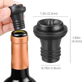 img 3 attached to 🍷 Wine Saver Vacuum Stoppers - Set of 6 Rubber Corks for Wine Saver Vacuum Pump Preserver - Preserve Wine Flavor with Best Wine Air Vacuum Stoppers to Keep Wine Fresh