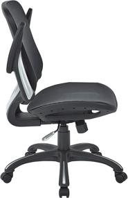 img 2 attached to 🪑 Optimal Comfort and Support: Office Star Managers Chair with Mesh Seat and Back in Sleek Black