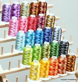 img 4 attached to 🧵 High-Quality 25 Large Cones Variegated Embroidery Machine Thread - 40wt, 1100yards Poly120D/2