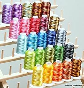 img 3 attached to 🧵 High-Quality 25 Large Cones Variegated Embroidery Machine Thread - 40wt, 1100yards Poly120D/2