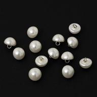 💍 tr-12201 off white 10mm bridal pearl plastic button with shank back - set of 12 pcs logo