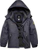 gemyse waterproof jacket hooded windproof boys' clothing : jackets & coats logo