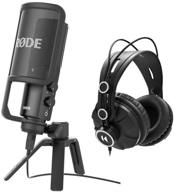 rode nt-usb usb condenser microphone with knox headphone kit (2-piece bundle) logo