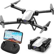 📸 simrex x900 drone: hd camera, altitude hold, headless mode, wifi fpv, foldable, 3d flips – easy fly rc quadcopter in white logo