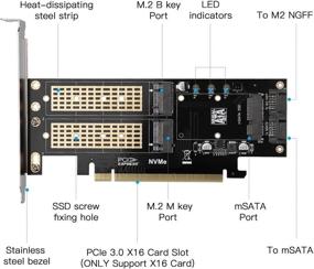 img 3 attached to 🔧 Electop 3 in 1 NGFF and mSATA SSD Adapter Card - Convert M.2 NVME to PCIE, M.2 SATA to SATA III, and mSATA to SATA - Supports 2280/2260/2242/2230 Form Factors - Ideal Host Controller Express Card