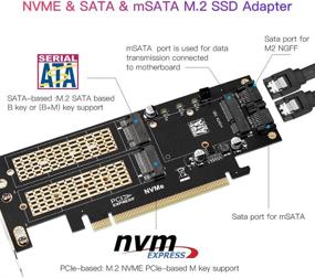 img 2 attached to 🔧 Electop 3 in 1 NGFF and mSATA SSD Adapter Card - Convert M.2 NVME to PCIE, M.2 SATA to SATA III, and mSATA to SATA - Supports 2280/2260/2242/2230 Form Factors - Ideal Host Controller Express Card