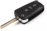 🔑 ezzy auto keyless entry fob shell: replacement 3 buttons flip folding remote key case for kia k5 k2 sportage rondo soul rio optima/magentis/lotze logo