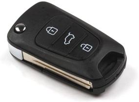 img 1 attached to 🔑 Ezzy Auto Keyless Entry FOB Shell: Replacement 3 Buttons Flip Folding Remote Key Case for Kia K5 K2 Sportage Rondo Soul Rio Optima/Magentis/Lotze