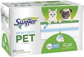 img 3 attached to Swiffer Heavy Duty PET Wet Mopping Cloths with Febreze Odor Defense - 32 Count