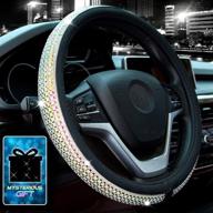 🌟 dazzle your drive with didida bling steering wheel cover: sparkling diamond crystal rhinestones for women and girls 15 inch (colorful) logo