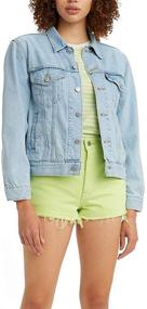 img 3 attached to Levis Ex Boyfriend Trucker Jackets Concrete Women's Clothing and Coats, Jackets & Vests