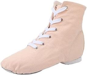 img 1 attached to Missfiona Womens Lace Up Canvas Ballroom Sports & Fitness and Other Sports