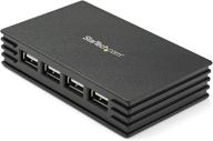 🖥️ startech.com st4202usb: compact 4 port black usb 2.0 hub for mac/pc laptops - bus-powered or with power adapter - portable hub logo