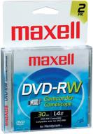 maxell 567625 2-pack dvd-rw re-recordable camcorder dvd logo