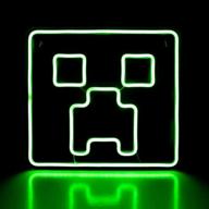 gaming light bedroom decor: neon signs, wall decals, minecraft 🎮 lamp, perfect for gamers, teens, man caves - usb powered switch логотип