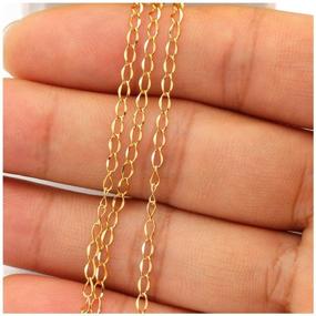 img 1 attached to 33FT Stainless Steel Necklace Jewelry Chains - Gold Silver Twisted Cable Chains | Extender Chains Link Bulk for Jewelry Makings