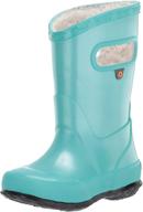 👞 детские сапоги bogs rainboot plush rain metallic - обувь логотип