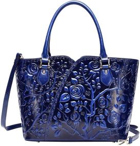 img 1 attached to 🌸 Elevate Your Style with PIJUSHI Floral Satchel Handbags for Women