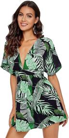 img 1 attached to Tropical Vibes: Floerns Womens Short Dress for Beach days & Summer Escapes