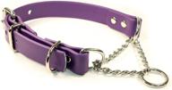 adjustable waterproof dog collar with half-check stainless steel chain - perfect for training and comfy sleep logo