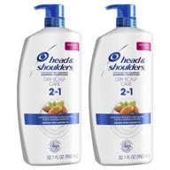 💆 head and shoulders 2 in 1: anti dandruff treatment, dry scalp care - twin pack, 32.1 fl oz logo