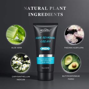 img 3 attached to 🛀 Natural Men's Hair Removal Cream: Fast, Gentle, and Effective Depilatory with Aloe Vera - Perfect for Back, Shoulders, Chest, Abdomen, Arms, Armpits, and Legs - Skin-friendly Gift!