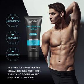 img 4 attached to 🛀 Natural Men's Hair Removal Cream: Fast, Gentle, and Effective Depilatory with Aloe Vera - Perfect for Back, Shoulders, Chest, Abdomen, Arms, Armpits, and Legs - Skin-friendly Gift!
