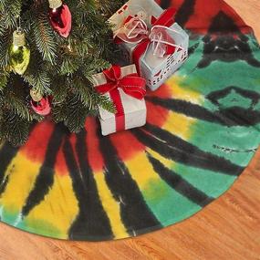 img 3 attached to 🐾 ANANGTEE Black Tie Dye Pet Carpet Blanket Mat - Rustic Party Farmhouse Lollipop Decorations - Large Christmas Tree Skirt 36,36