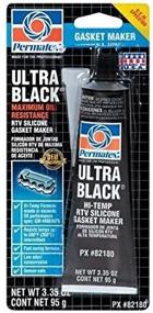 img 1 attached to 🔧 ULTRA BLACK Gasket Maker 3.35 oz Tube Carded (Pack of 12 - 82180-C)