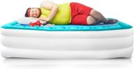 twin air mattress with electric pump - premium inflatable airbed for ultimate comfort - elevated high raised twin size blow up mattress with flocked top and double high luxury logo