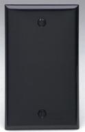 leviton 80714-e 1-gang black blank wallplate: standard size, thermoplastic nylon, box mount logo