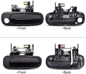 img 3 attached to 🚪 Набор из 8 ручек для дверей FAERSI для Toyota Corolla & Chevy Prizm 1998-2002 - передние и задние ручки для водителя слева, для пассажира справа - замена наружных и внутренних ручек для дверей.