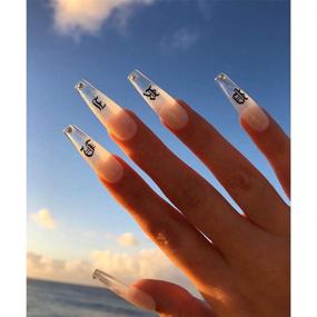 img 2 attached to EBANKU 5colors Letter Nail Art Stickers: Enhance Your Nails 💅 with Old English Words & Alphabet Nail Decals - 10 Sheets Included