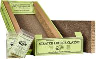 🐱 xl scratch lounge original: reversible cardboard cat scratcher with floor refill and catnip logo