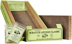 img 4 attached to 🐱 XL Scratch Lounge Original: Reversible Cardboard Cat Scratcher with Floor Refill and Catnip