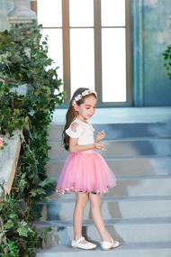 img 1 attached to 💫 BUENOS NINOS Girl's Sparkling Stars Sequin Ballet Skirt - 3-Layer Dress-up Tutu