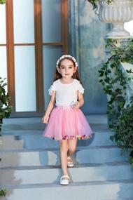 img 3 attached to 💫 BUENOS NINOS Girl's Sparkling Stars Sequin Ballet Skirt - 3-Layer Dress-up Tutu