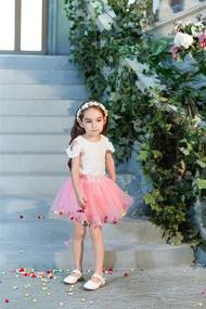 img 2 attached to 💫 BUENOS NINOS Girl's Sparkling Stars Sequin Ballet Skirt - 3-Layer Dress-up Tutu