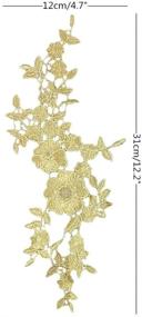 img 2 attached to 🌼 Stunning Gold Flower Leaves Applique Patch - Perfect for Sewing, Crafts, and Decorations