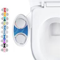 🚽 non-electric bidet toilet seat attachment by blue stone - self cleaning water sprayer & pressure control - easy installation - includes 10 stylish stickers logo