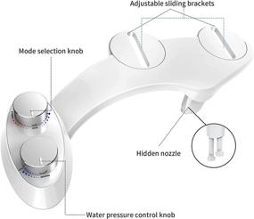 img 3 attached to 🚽 Non-Electric Bidet Toilet Seat Attachment by BLUE STONE - Self Cleaning Water Sprayer & Pressure Control - Easy Installation - Includes 10 Stylish Stickers